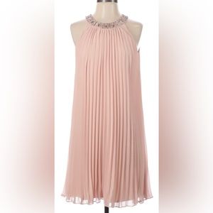 Halter Cocktail Dress - 4 - light pink
